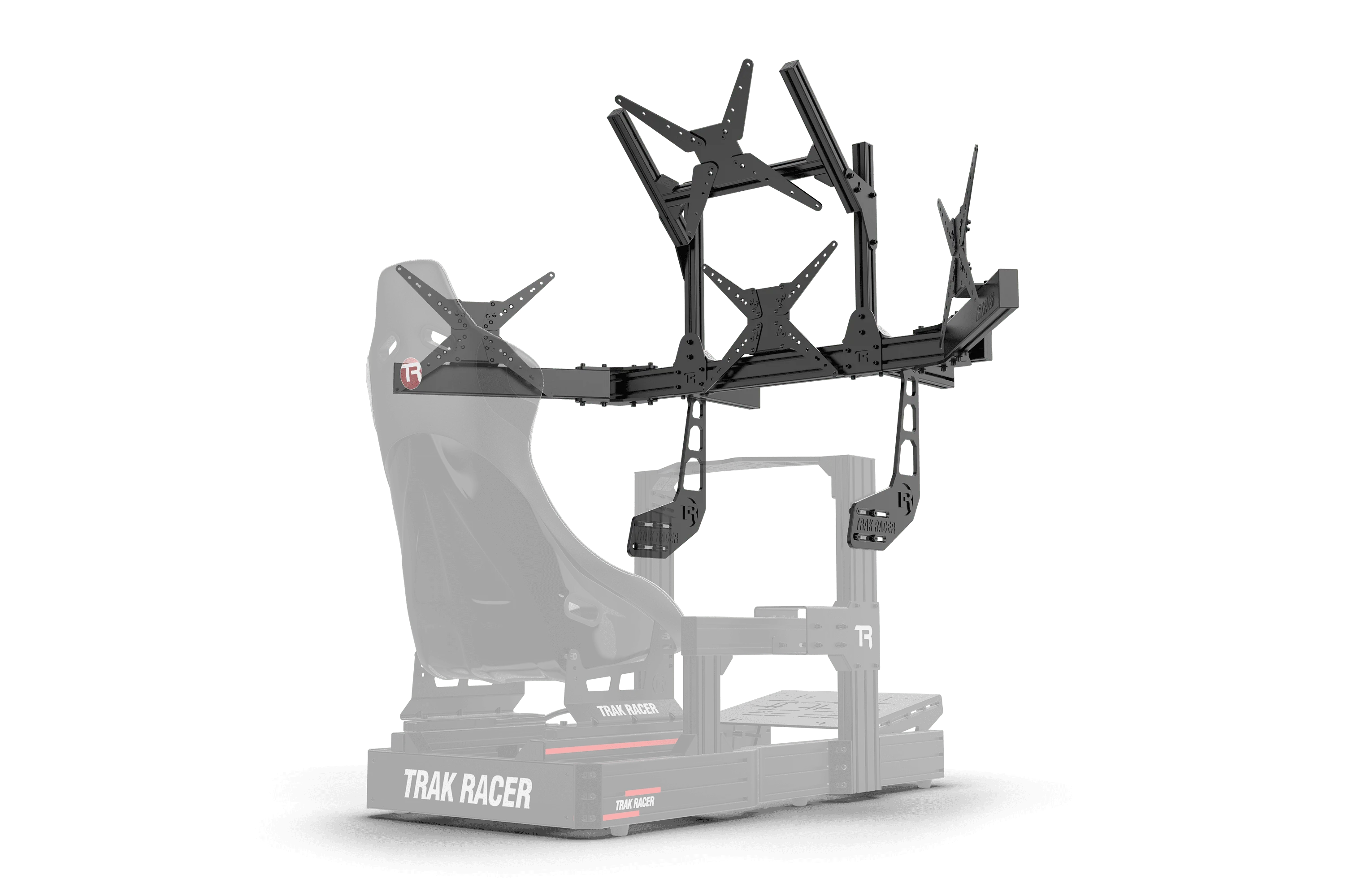 Large Cockpit-Mounted Quad Monitor Stand - 1200mm / 47.25" Wide - Image 3