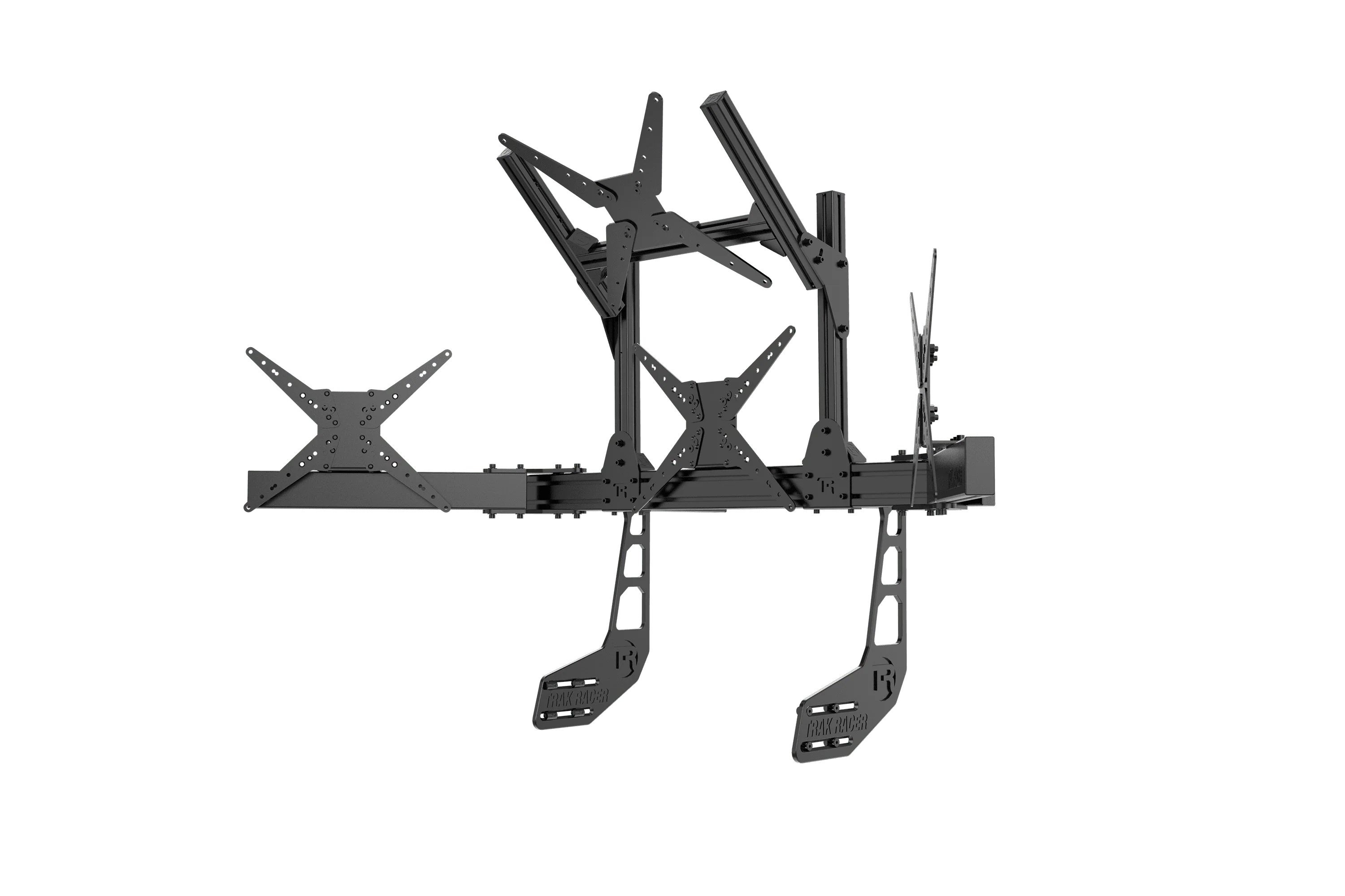 Large Cockpit-Mounted Quad Monitor Stand - 1200mm / 47.25" Wide - Image 6