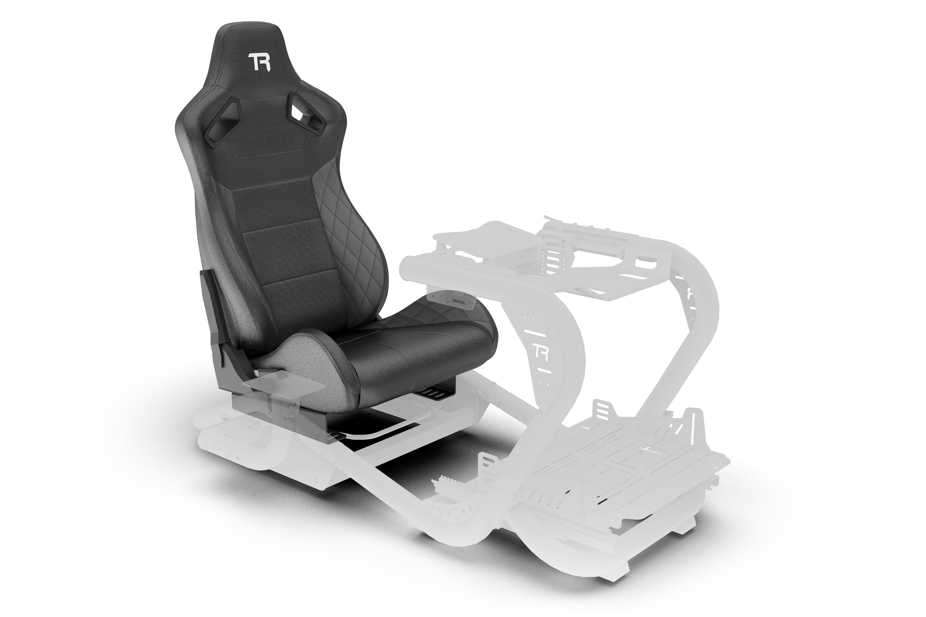 Recliner Sim Racing Seat — Premium Diamond-Stitched Leather-Style Finish - Image 11
