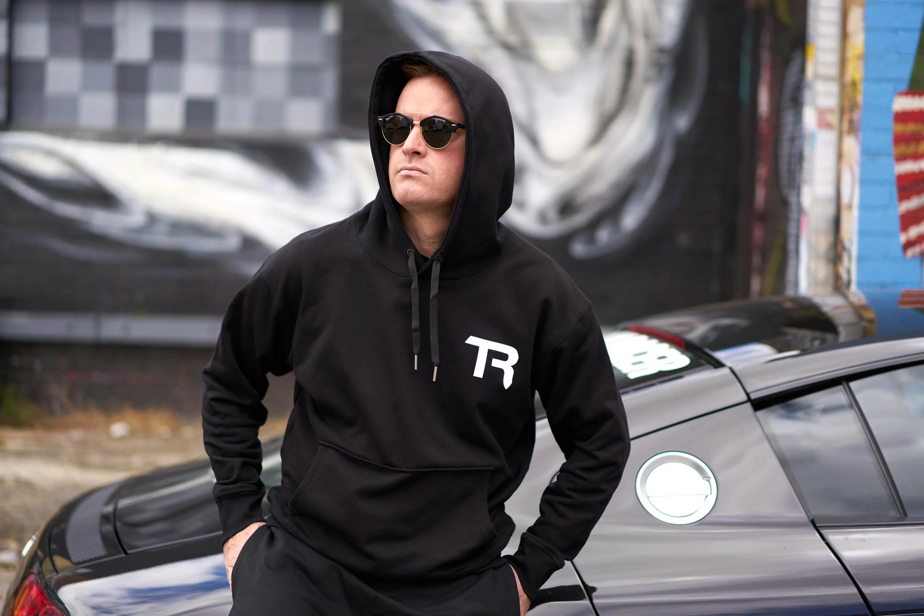 TR Monogrammed Cotton Hoodie - Image 3