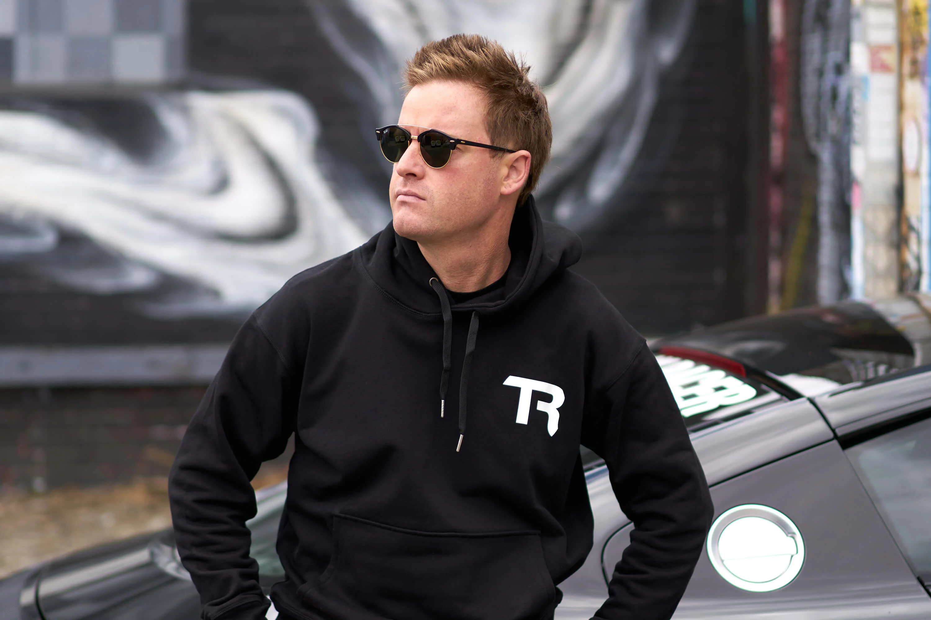 TR Monogrammed Cotton Hoodie - Image 4