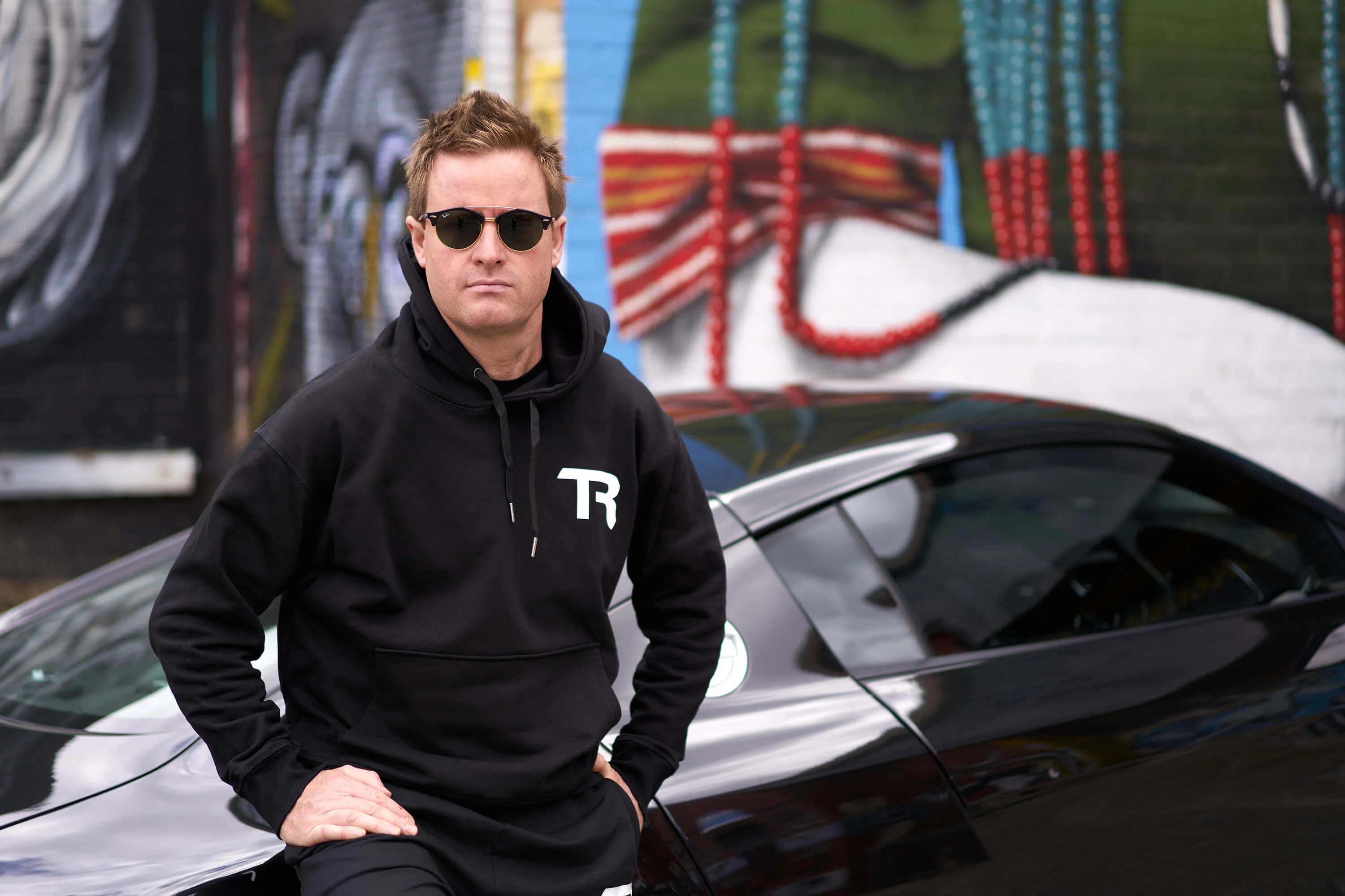 TR Monogrammed Cotton Hoodie - Image 6